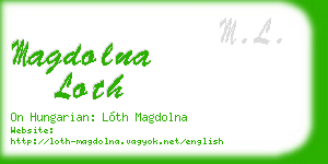 magdolna loth business card