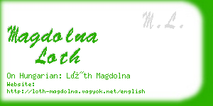 magdolna loth business card